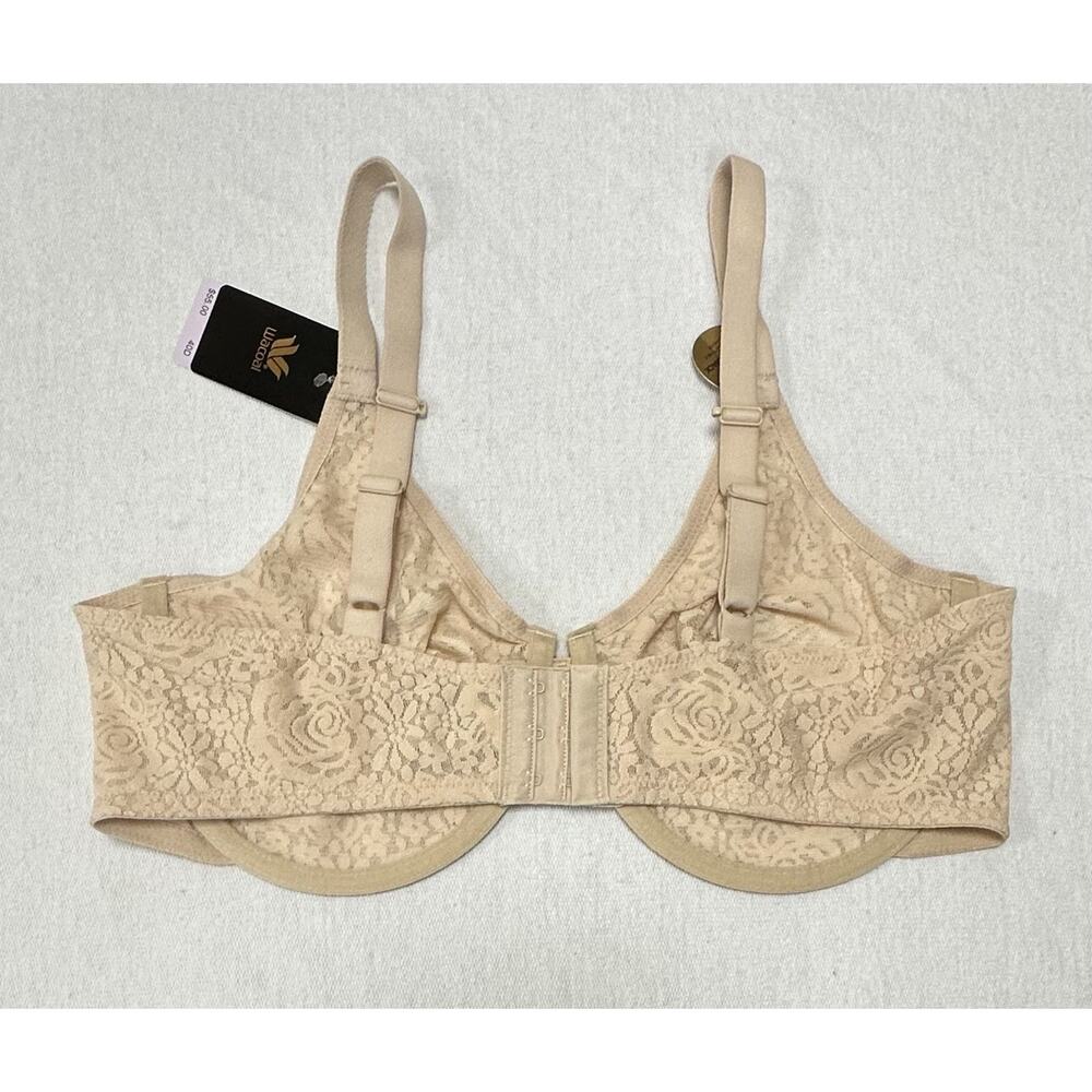 New WACOAL 851205 Halo Lace Underwire Bra 40D Sand Nude NWT - Picture 5 of 8